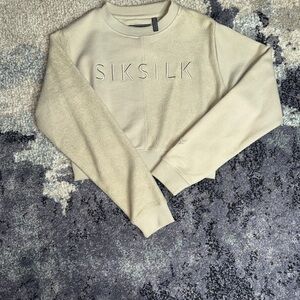 SikSilk Cream Outfit (cropped hoodie and sweats)
